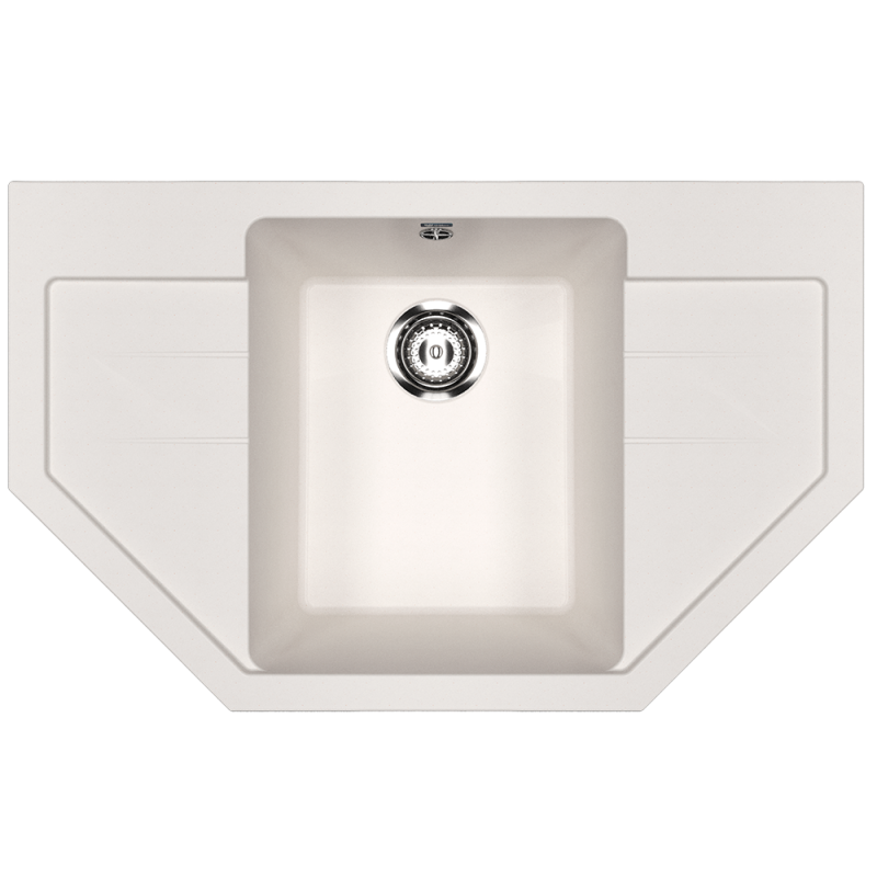 Кухонная мойка 79х49см белая ULGRAN Classic U-609-331