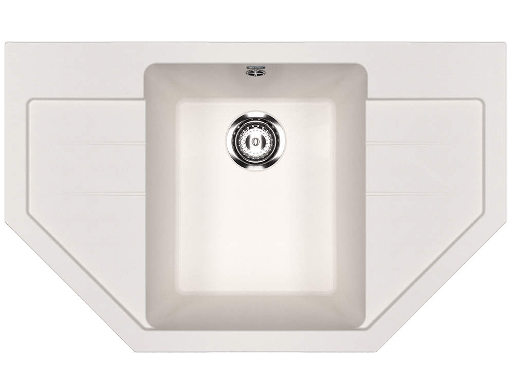 Кухонная мойка 79х49см белая ULGRAN Classic U-609-331