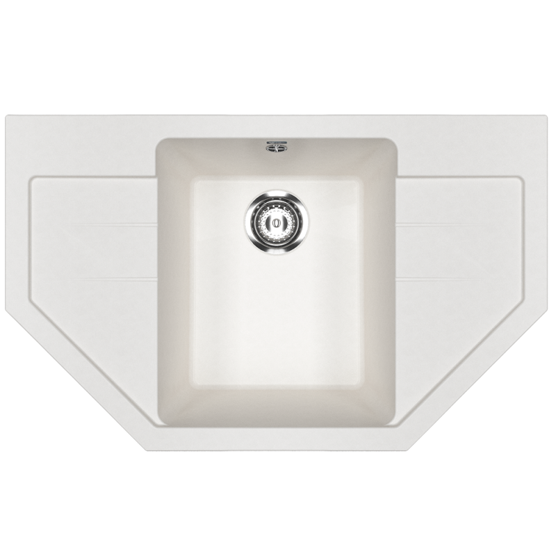 Кухонная мойка 79х49см ультра белая ULGRAN Classic U-609-341