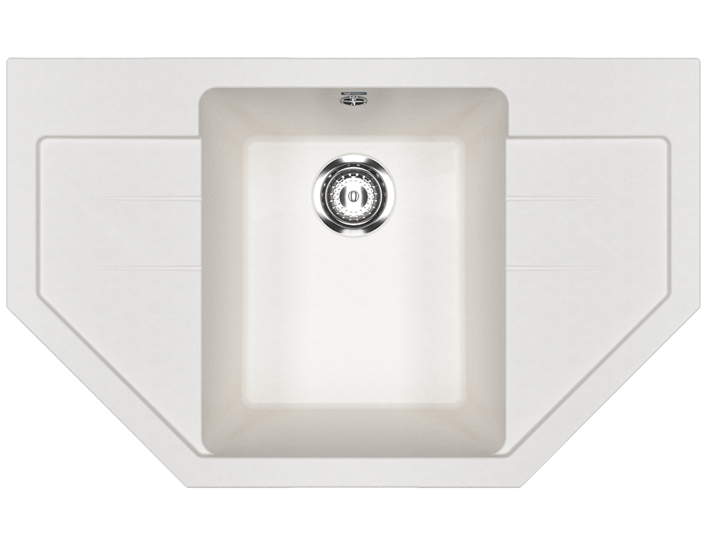 Кухонная мойка 79х49см ультра белая ULGRAN Classic U-609-341