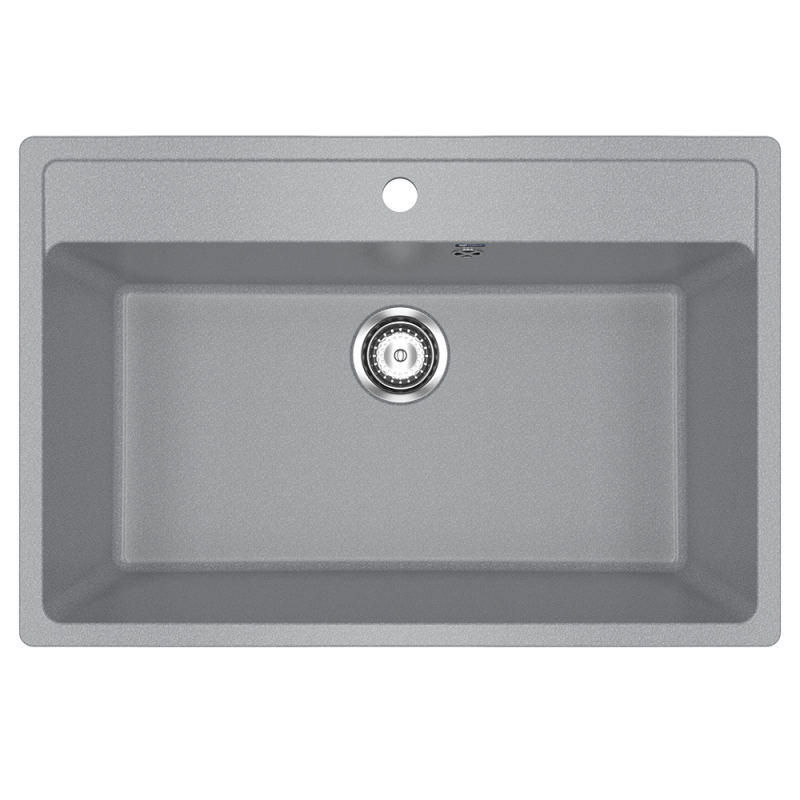 Кухонная мойка 76х51см темно-серая ULGRAN Classic U-600-309