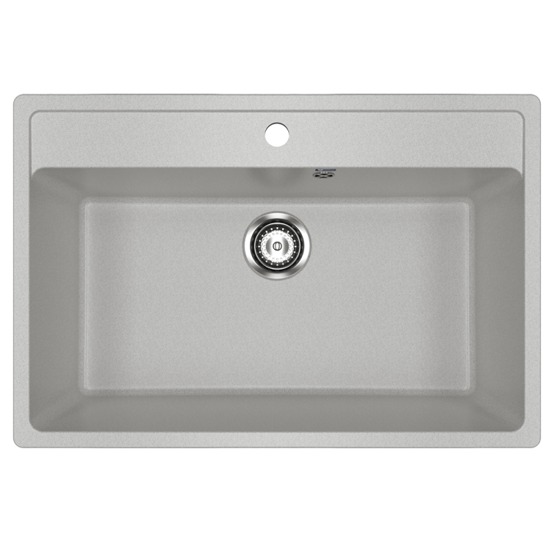 Кухонная мойка 76х51см серая ULGRAN Classic U-600-310