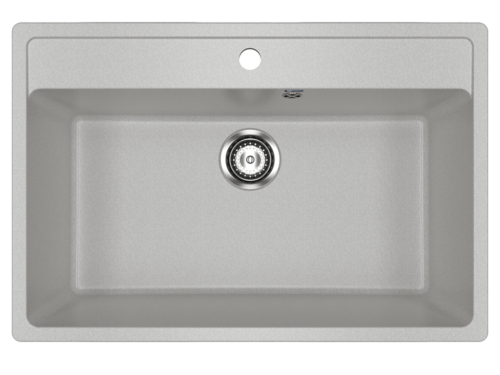 Кухонная мойка 76х51см серая ULGRAN Classic U-600-310