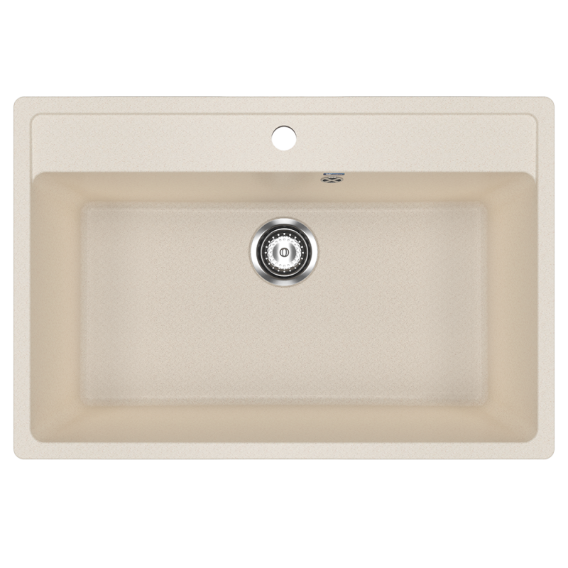 Кухонная мойка 76х51см бежевая ULGRAN Classic U-600-328