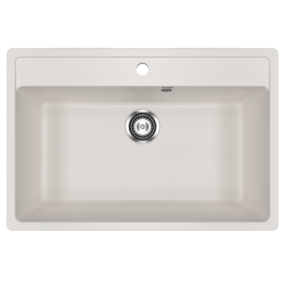 Кухонная мойка 76х51см белая ULGRAN Classic U-600-331