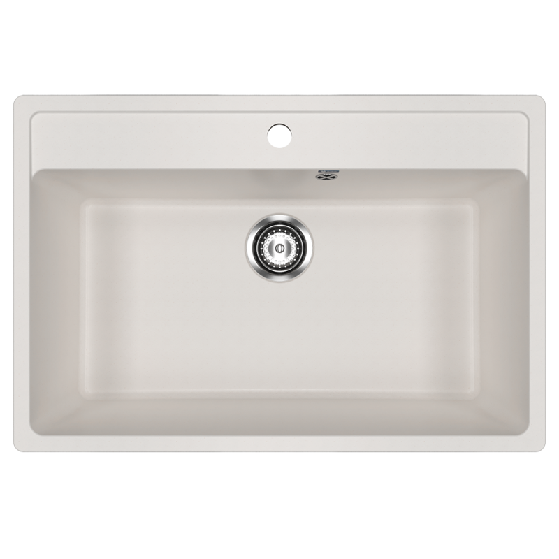 Кухонная мойка 76х51см белая ULGRAN Classic U-600-331
