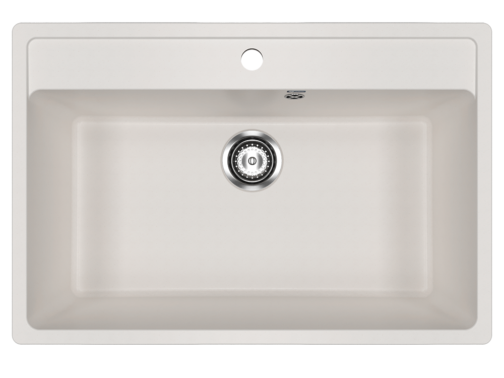 Кухонная мойка 76х51см белая ULGRAN Classic U-600-331
