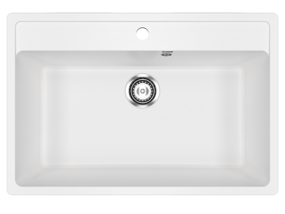 Кухонная мойка 76х51см ультра белая ULGRAN Classic U-600-341