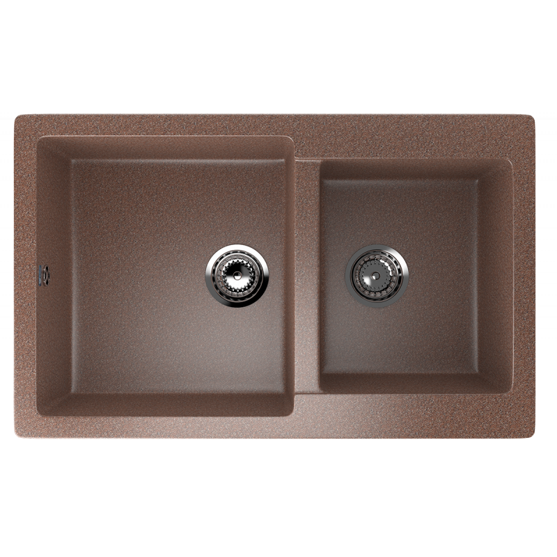 Кухонная мойка двухсекционная 77х50см терракот ULGRAN Classic U-505-307