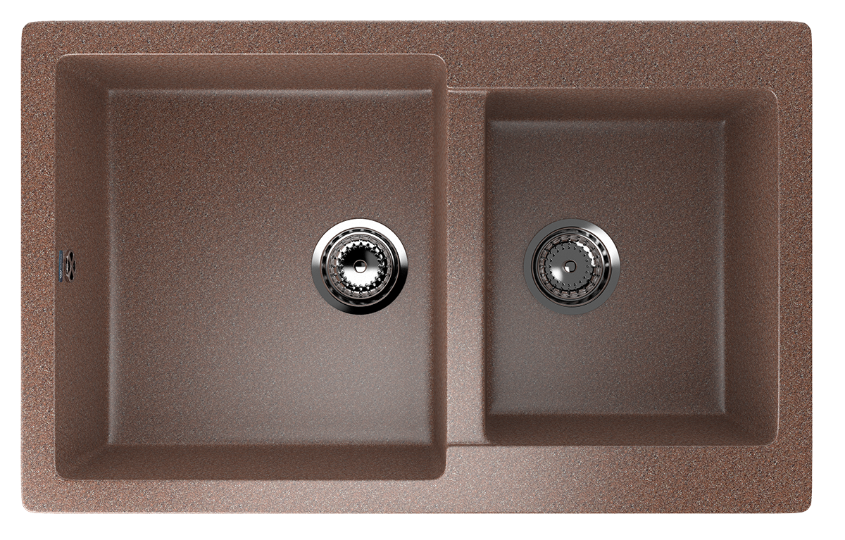 Кухонная мойка двухсекционная 77х50см терракот ULGRAN Classic U-505-307
