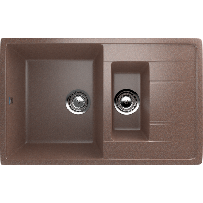 Кухонная мойка двухсекционная 77х50см терракот ULGRAN Classic U-205-307