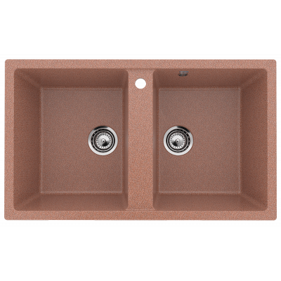 Кухонная мойка двухсекционная 86х51см терракот ULGRAN Classic U-708-307