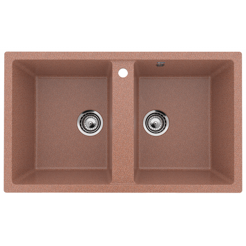 Кухонная мойка двухсекционная 86х51см терракот ULGRAN Classic U-708-307