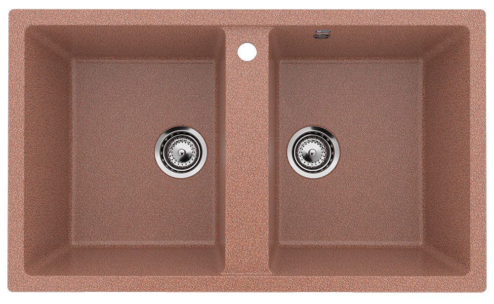Кухонная мойка двухсекционная 86х51см терракот ULGRAN Classic U-708-307