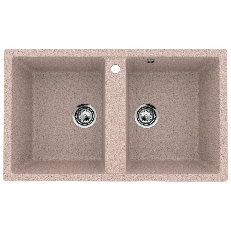 Кухонная мойка двухсекционная 86х51см песочная ULGRAN Classic U-708-302