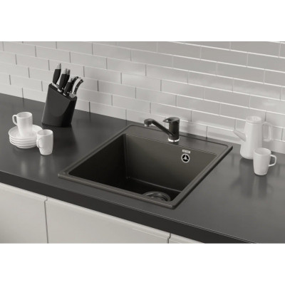 Кухонная мойка 42х48см асфальт ULGRAN Quartz 425-09