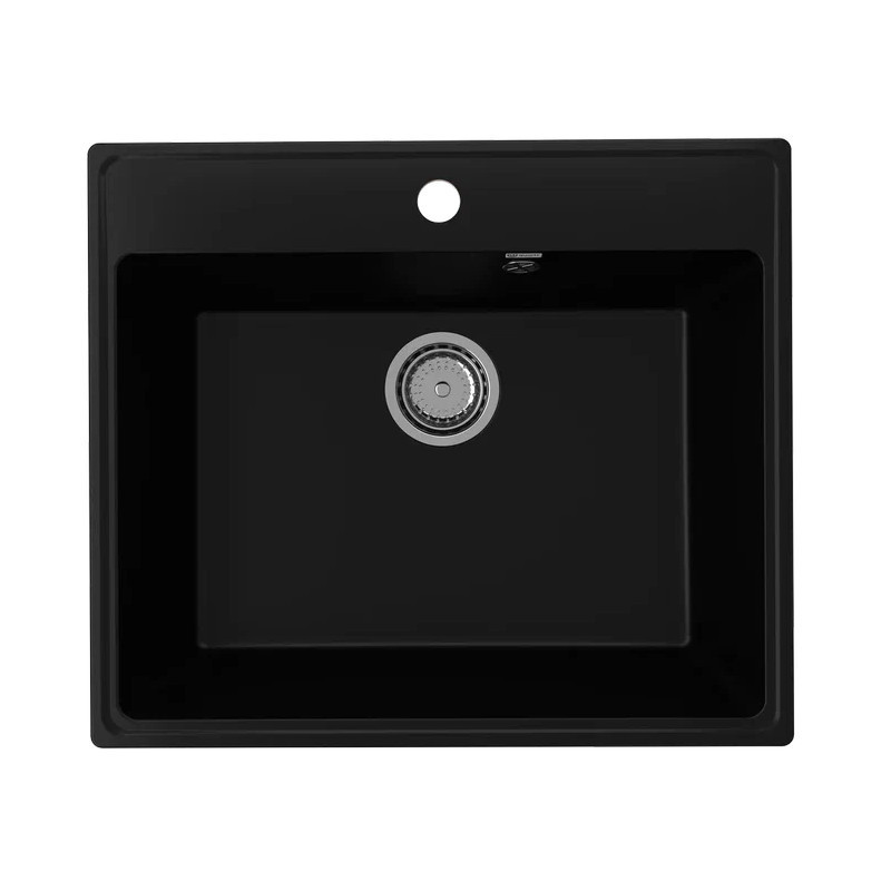 Кухонная мойка 58х50см уголь ULGRAN Quartz 580-07