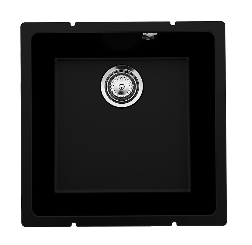 Кухонная мойка 45х45см уголь ULGRAN Quartz 400-07