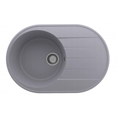 Кухонная мойка с крылом 75х50см бетон ULGRAN Quartz 750-05