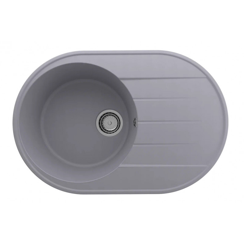 Кухонная мойка с крылом 75х50см бетон ULGRAN Quartz 750-05