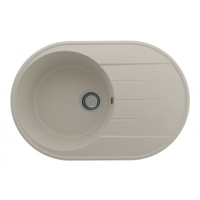 Кухонная мойка с крылом 75х50см лен ULGRAN Quartz 750-02
