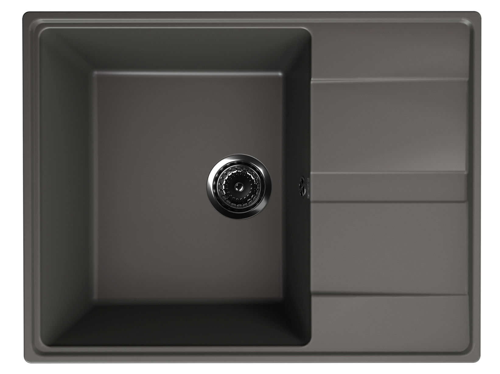 Кухонная мойка 65х50см асфальт ULGRAN Quartz 650-09