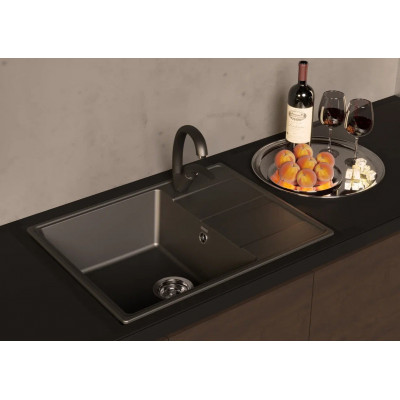 Кухонная мойка 65х50см асфальт ULGRAN Quartz 650-09