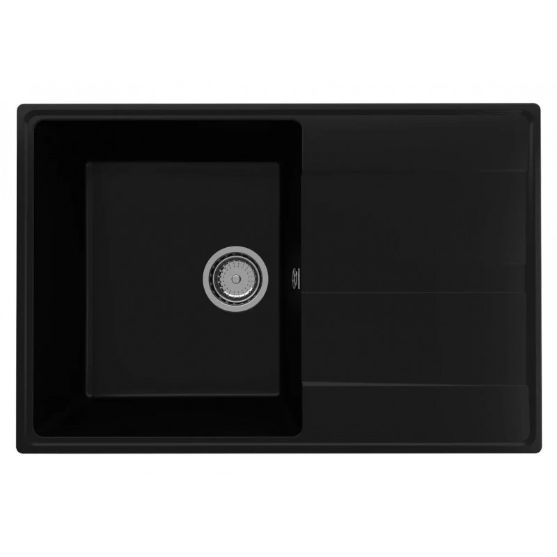 Кухонная мойка 75х50см уголь ULGRAN Quartz 750-07