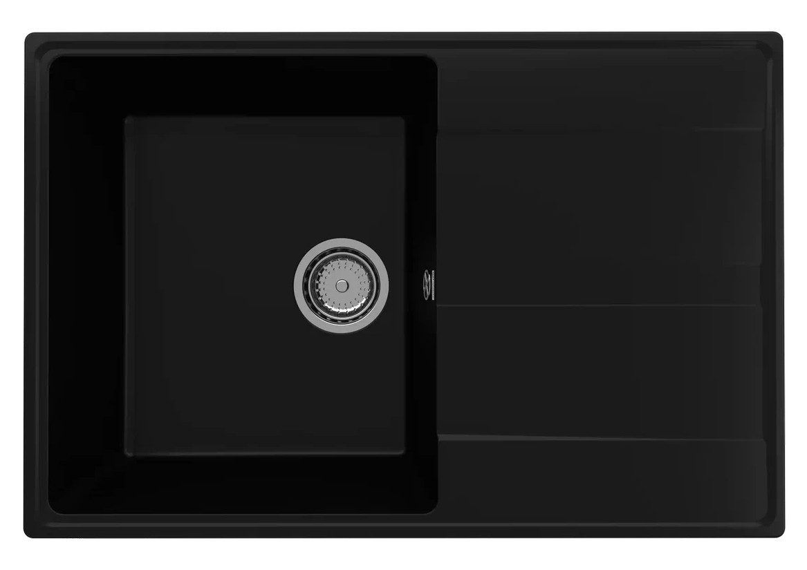 Кухонная мойка 75х50см уголь ULGRAN Quartz 750-07