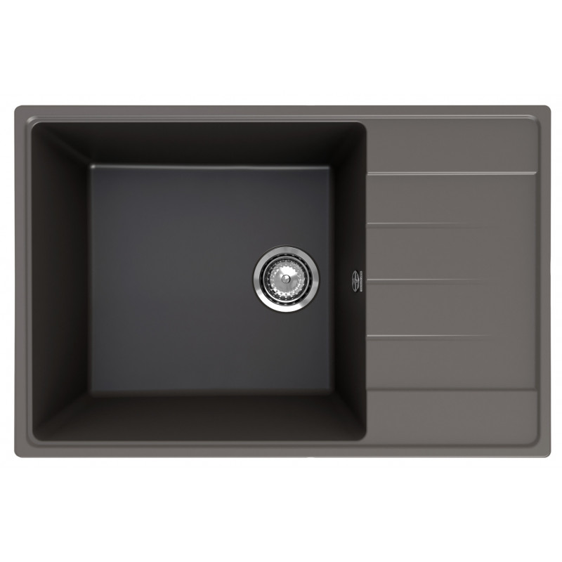 Кухонная мойка 76х50см асфальт ULGRAN Quartz 760-09