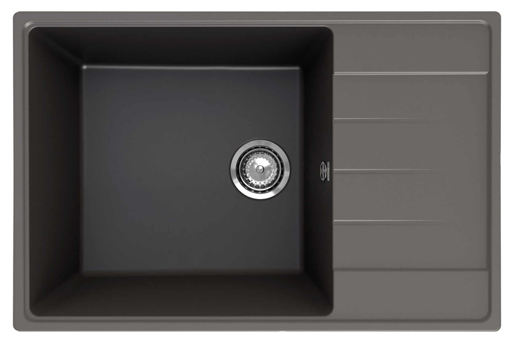Кухонная мойка 76х50см асфальт ULGRAN Quartz 760-09