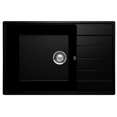 Кухонная мойка 76х50см уголь ULGRAN Quartz 760-07