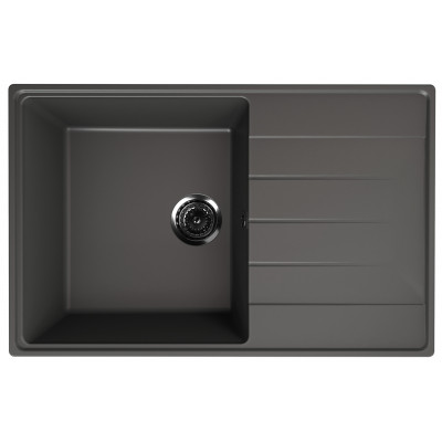Кухонная мойка 78х50см асфальт ULGRAN Quartz 780-09