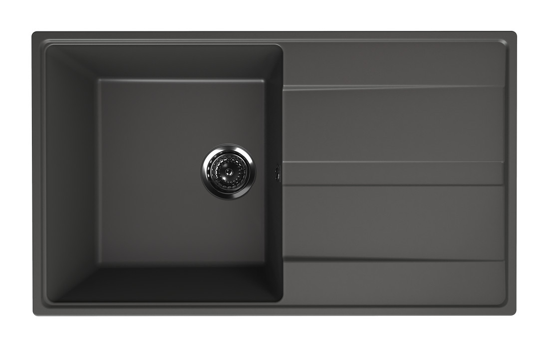 Кухонная мойка 85х50см асфальт ULGRAN Quartz 850-09