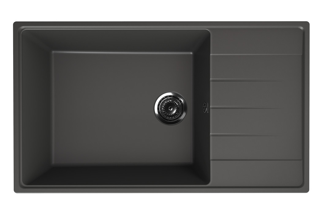 Кухонная мойка 86х50см асфальт ULGRAN Quartz 860-09