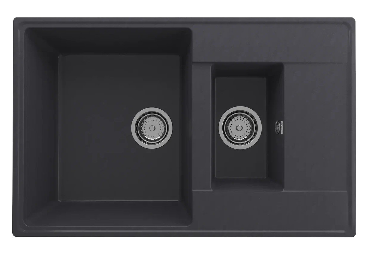 Кухонная мойка двухсекционная 78х50см космос ULGRAN Quartz Prima 780-08