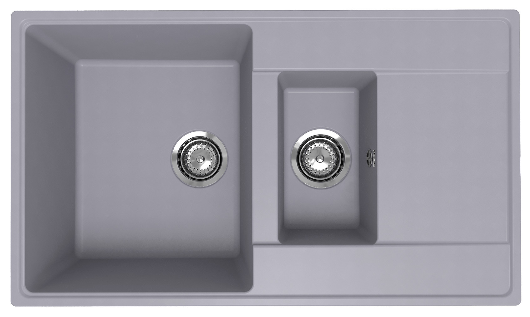 Кухонная мойка двухсекционная 86х50см бетон ULGRAN Quartz Prima 860-05