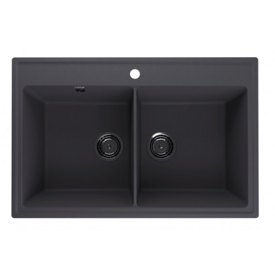 Кухонная мойка двухчашевая 78х51см космос ULGRAN Quartz Ruma 780-08