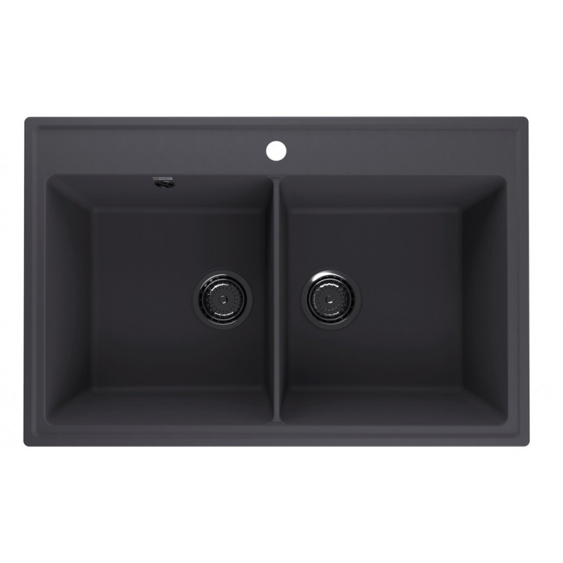 Кухонная мойка двухчашевая 78х51см космос ULGRAN Quartz Ruma 780-08