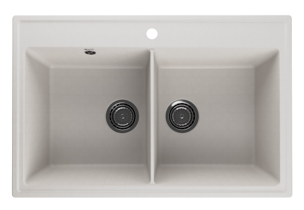 Кухонная мойка двухчашевая 78х51см жасмин ULGRAN Quartz Ruma 780-01