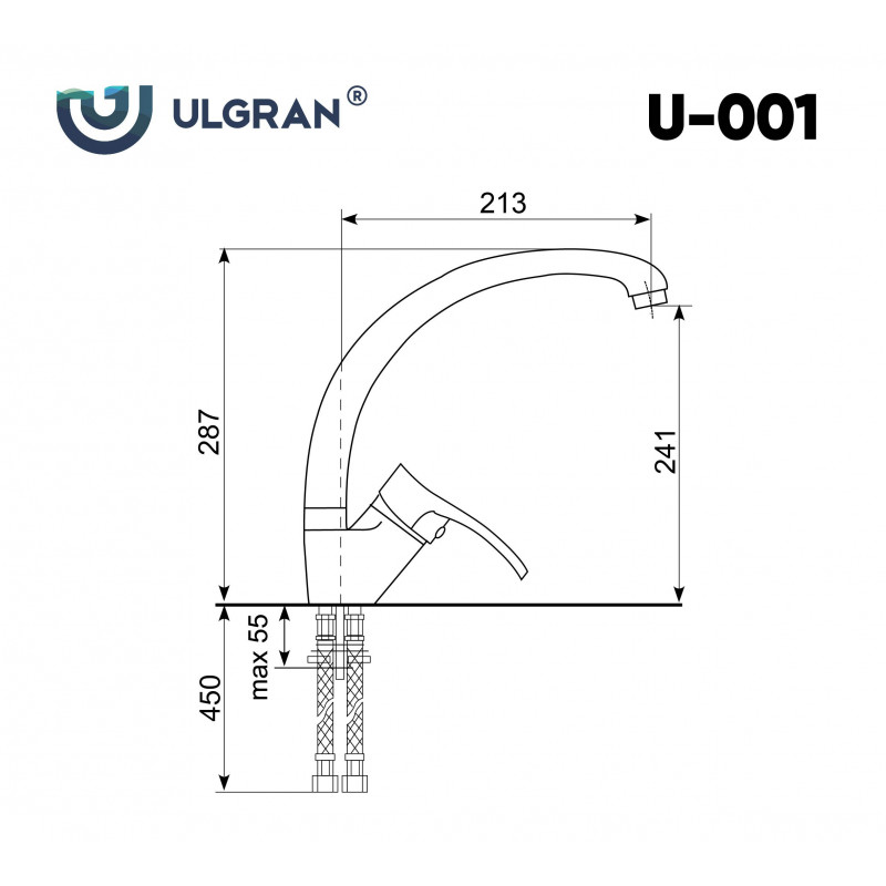 Смеситель для раковины белый Ulgran U-001-331