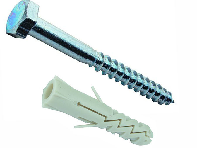 Шуруп с шестигранной головкой D6х60/10х50 с дюбелем