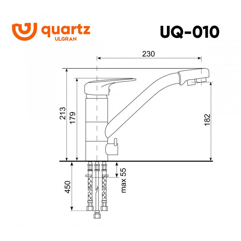 Смеситель для раковины с фильтром жасмин Ulgran Quartz UQ-010-01