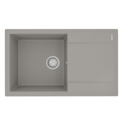 Кухонная мойка с крылом 84х50см серая Lemark Imandra 840