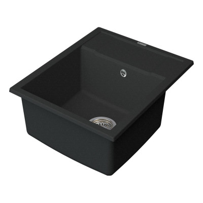 Кухонная мойка с крылом 60х50см черная Point Римо PN3010B