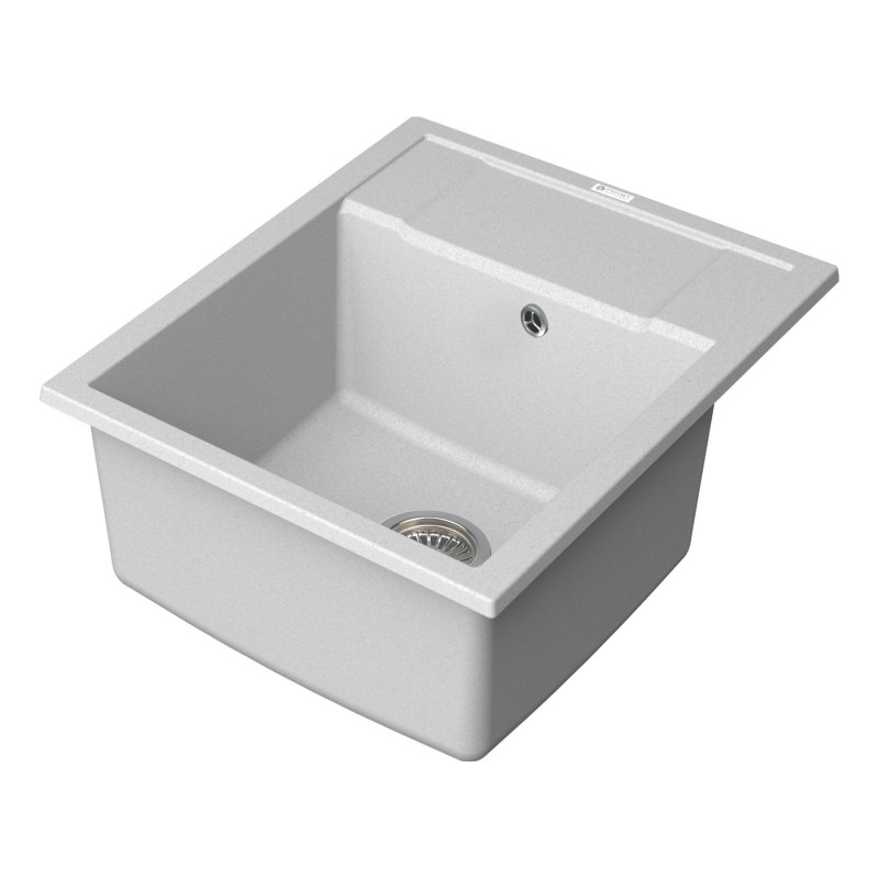 Кухонная мойка с крылом 60х50см белая Point Римо PN3010W