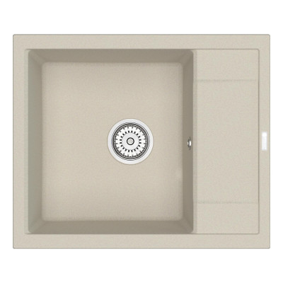 Кухонная мойка с крылом 60х50см бежевая Point Римо PN3010BG