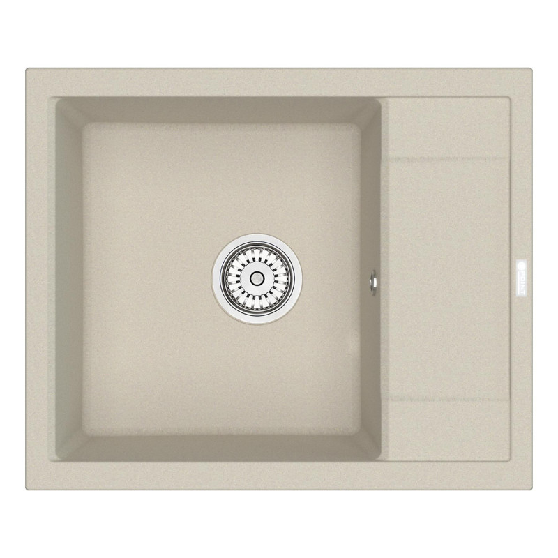 Кухонная мойка с крылом 60х50см бежевая Point Римо PN3010BG