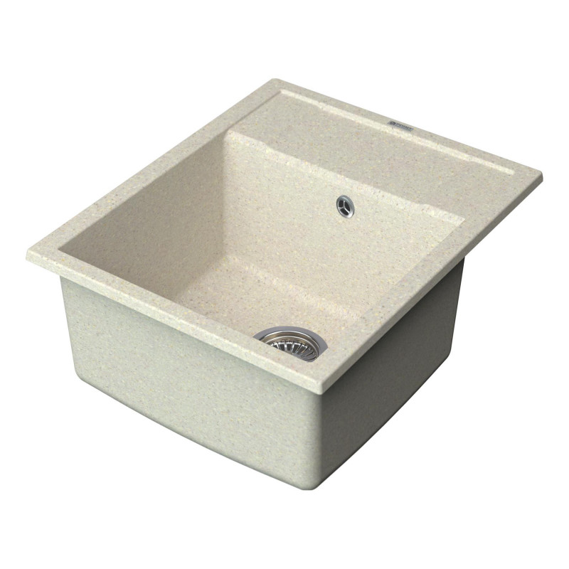 Кухонная мойка с крылом 60х50см бежевая Point Римо PN3010BG