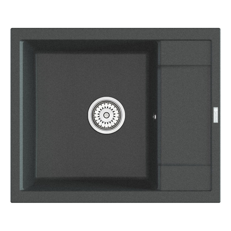 Кухонная мойка с крылом 60х50см графит Point Римо PN3010GR